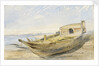 A river craft on shore at Boulac, 13 March 1855 by Frank Dillon