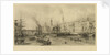 Port of London. The Custom House and buildings looking west by Thomas Allom