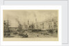 Port of London. The Custom House and buildings looking west by Thomas Allom