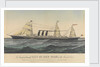 The Magnificent Steamship 'City of New York' of the Inman Line by Currier & Ives
