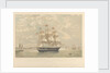 The New York and London Packet ship Victoria (entering New York Harbour) by Unknown