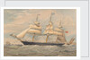 Clipper ship Cornwallis near a coast by Thomas Goldsworthy Dutton