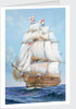 HMS 'Victory' under full sail by unknown