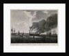 View of HMS 'Boyne' 98 guns, on fire by accident at Spithead, May 1795 by T.M. Waller