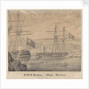 HMS 'Barham' in Malta Harbour 25 September 1833 by James Kennett Willson