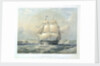 HMS 'Cornwallis',  72 guns, going out of Plymouth harbour by Oswald Walter Brierly