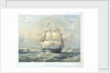 HMS 'Cornwallis',  72 guns, going out of Plymouth harbour by Oswald Walter Brierly