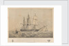 HMS 'Leander' (1848), 50-gun vessel, appointed to convey the Royal Commissioners to the Exhibition at New York by Ackermann