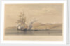 H.M.S. 'Highflyer' Captn John Moore C.B. &c. at anchor off Soukoum Kaleh-Abasia, Omar Pasha leaving the Ship, October 1855 by Oswald Walters Brierly (artist); Thomas Picken (engraver); Day & Son (printers); Paul & Dominic P & D Colnaghi & Co (publishers); Goupil & Co (publishers)