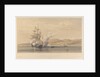 H.M.S. 'Highflyer' Captn John Moore C.B. &c. at anchor off Soukoum Kaleh-Abasia, Omar Pasha leaving the Ship, October 1855 by Oswald Walters Brierly (artist); Thomas Picken (engraver); Day & Son (printers); Paul & Dominic P & D Colnaghi & Co (publishers); Goupil & Co (publishers)