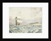 Sailing vessels approaching with island to port (2) by John Everett
