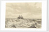 Three masted sailing vessel at sea (2) by John Everett