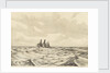 Three masted sailing vessel at sea (2) by John Everett