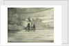 Port side of a sailing vessel in a calm sea by John Everett