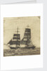 Silhouette of a two masted sailing vessel (3) by John Everett