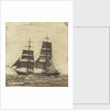 Silhouette of a two masted sailing vessel (3) by John Everett