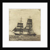 Silhouette of a two masted sailing vessel (3) by John Everett
