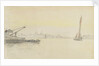Sketch of various sailing vessels on the Thames at Greenwich by John Everett