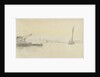 Sketch of various sailing vessels on the Thames at Greenwich by John Everett