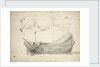 Portrait of a Dutch two-decker by Willem van de Velde the Elder