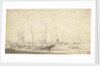 Weyschuits getting ready for sea in the Helder by Willem van de Velde the Elder