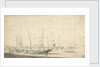 Weyschuits getting ready for sea in the Helder by Willem van de Velde the Elder