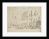 A boeier alongside a large Dutch ship by Willem van de Velde the Elder