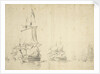 The 'Huis te Zwieten' and other ships becalmed by Willem van de Velde the Elder