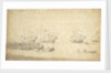 Weyschuits near a pier: Dutch ships lying off by Willem van de Velde the Elder