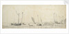 Smalschips near a wharf by Willem van de Velde the Elder