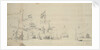 Dutch ships at anchor furling sails by Willem van de Velde the Elder