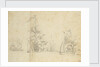 A galjoot before the wind and Dutch ships at anchor by Willem van de Velde the Elder