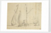 A boeier yacht, smalschip and galjoot by Willem van de Velde the Elder