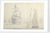 Dutch flagship with a smalschip and galjoot in a light breeze by Willem van de Velde the Elder