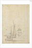 A wijdschip, boeier yacht and Dutch ships in a light breeze by Willem van de Velde the Elder