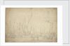 A crowded harbour showing a States yacht, hoeker and pont by Willem Van de Velde the Younger