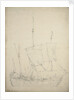 Portrait of a small Dutch frigate by Willem Van de Velde the Younger