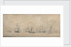 The Dutch fleet tacking by Willem van de Velde the Elder