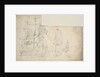 Two large Dutch ships drying sails by Willem van de Velde the Elder