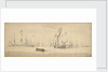 A States yacht and Dutch ships before a light breeze by Willem Van de Velde the Younger