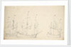 A flute running free with two others in stays by Willem Van de Velde the Younger