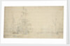 The Dutch fleet becalmed in a swell: furling sails, May 1672? by Willem van de Velde the Elder