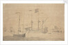 An English flagship and a ketch at anchor, June 1673? by Willem van de Velde the Elder