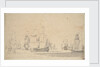 English ships, a ketch and a galliot in a light breeze, June 1673? by Willem van de Velde the Elder