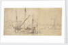 A hooker lying at a buoy by Willem van de Velde the Elder