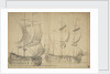 An English third-rate and fourth-rate under easy sail by Willem van de Velde the Elder