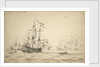 The 'Rupert' and other commands of Captain Wyborne by Willem Van de Velde the Younger