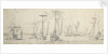 Visit of Charles II to the 'Tiger' at Woolwich: The yachts rounding a bend in the river by Willem van de Velde the Elder
