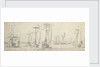 Visit of Charles II to the 'Tiger' at Woolwich: The yachts rounding a bend in the river by Willem van de Velde the Elder