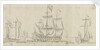 Royal (Charles II) visit to the 'Tiger' and passage down the Thames to Sheerness and Chatham - The 'Tiger' under way by Willem van de Velde the Elder